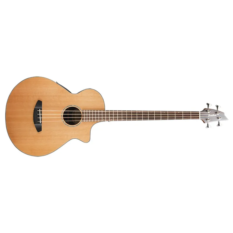 Breedlove Solo Jumbo Bass CE Acoustic-Electric Bass, Western Red Cedar, East Indian Rosewood, Gig Bag - Natural Gloss High Quality