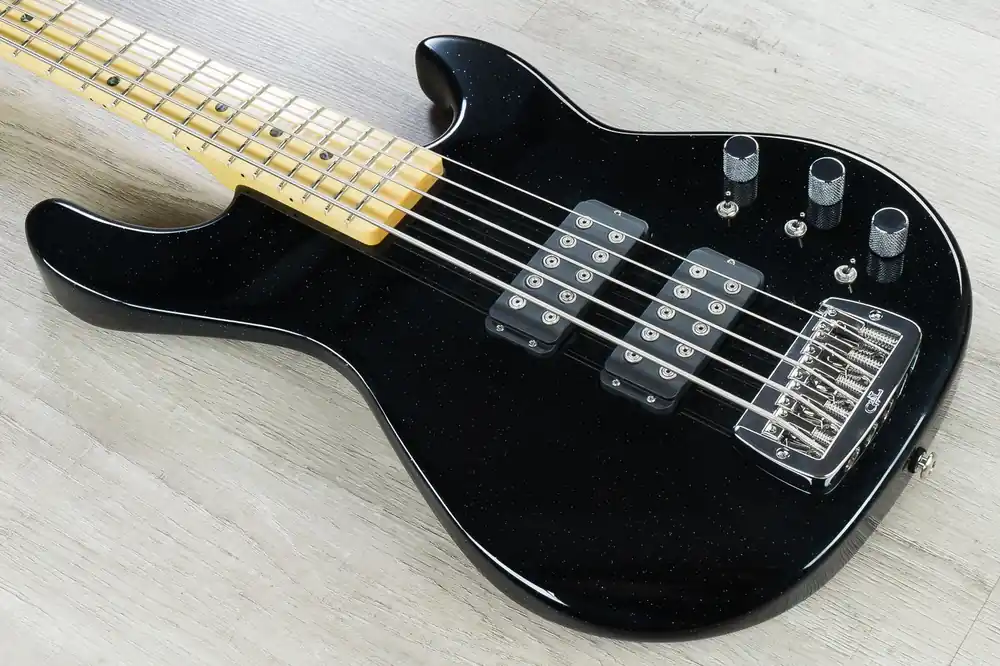 G&L USA L-2500 5-String Electric Bass, Maple Fingerboard, Hard Case - Galaxy Black Final Sale
