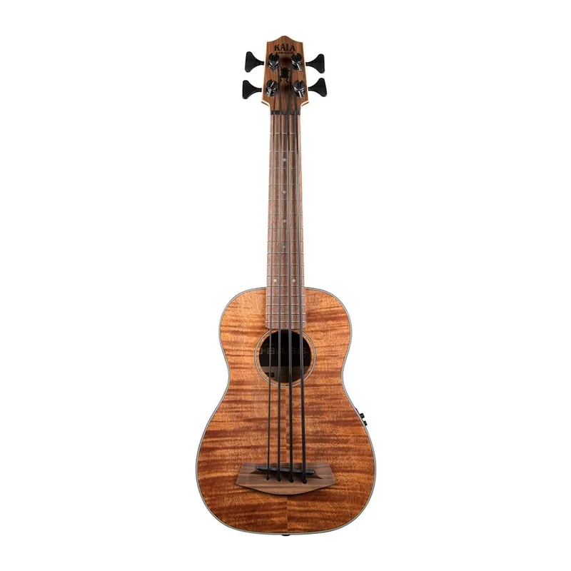 Kala Exotic Mahogany Acoustic-Electric U-Bass, Fretted, Left-Handed with Gig Bag Bargain