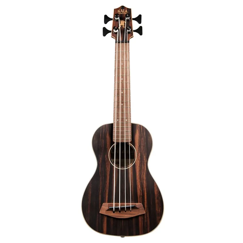 Kala Ebony Acoustic-Electric U-Bass, Fretted with Round Wound Strings, and Gig Bag Affordable