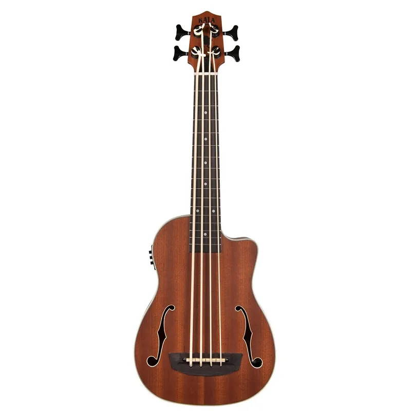 Kala UBASS-JYMN-FS Journeyman Fretted Acoustic-Electric U-Bass with F-Holes and Gig Bag Bargain