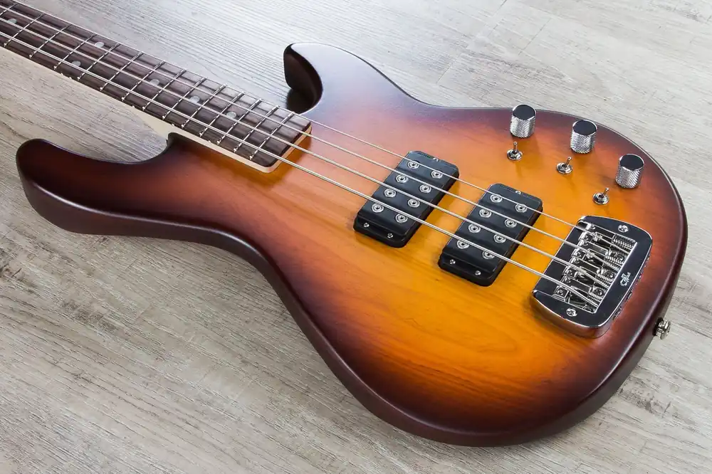 Viral G&L USA L-2000 4-String Electric Bass, Rosewood Fingerboard, Hard Case - Old School Tobacco Sunburst Frost