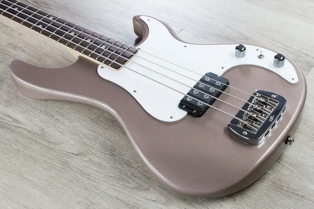 G&L USA Kiloton 4-String Electric Bass, Rosewood Fingerboard, Hard Case - Shoreline Gold Super Sale