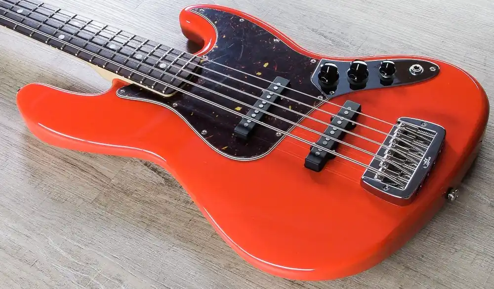 Seasonal Sale G&L USA JB-5 5-String Electric Bass, Rosewood Fingerboard, Hard Case - Fullerton Red