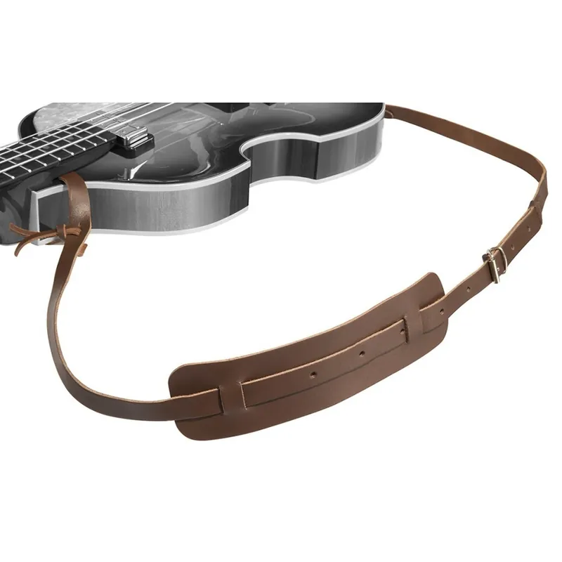 Must Have Hofner H65/50 Dark Brown Leather Strap for Bass Guitar