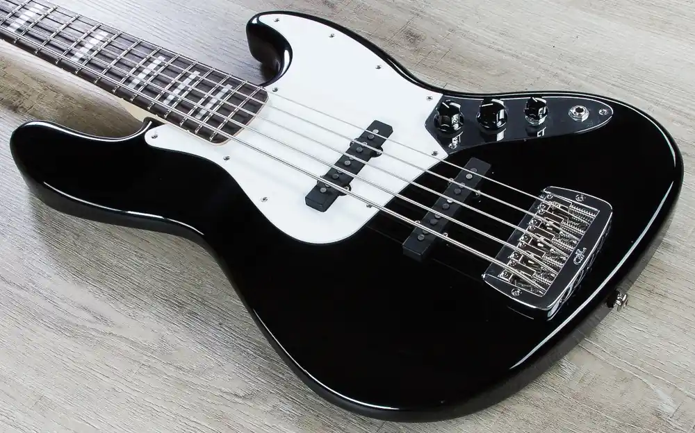 Best Choice G&L USA JB-5 5-String Electric Bass, Rosewood Fingerboard, Hard Case - Jet Black