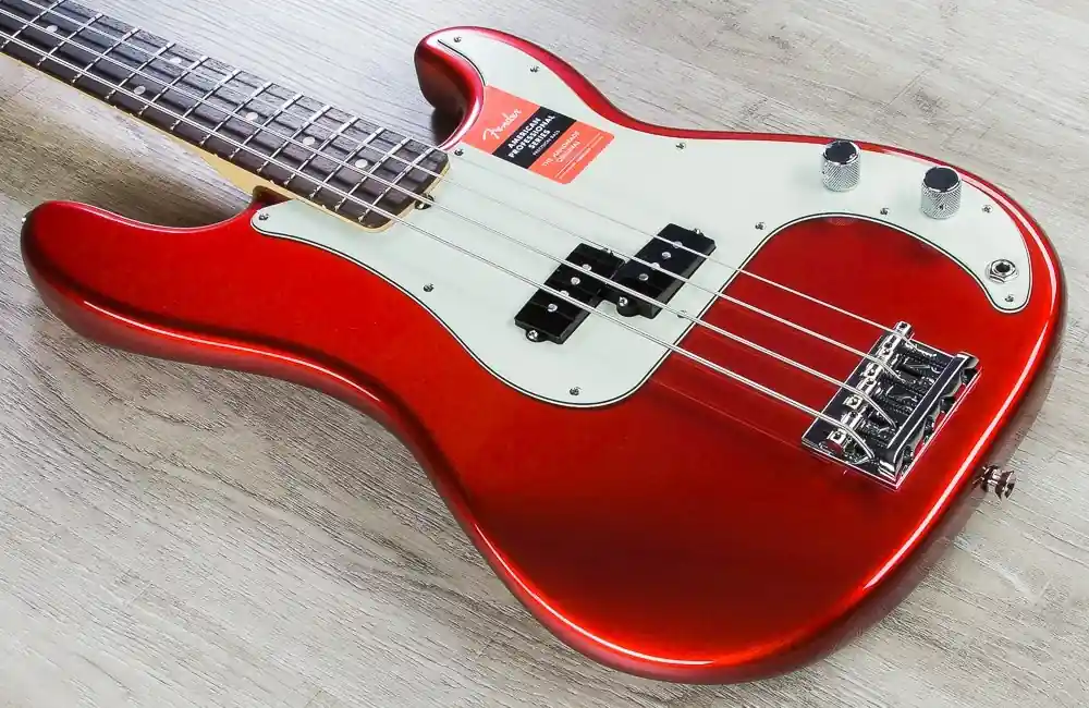 Trending Fender American Pro Precision Bass, Rosewood Fingerboard, Elite Molded Case - Candy Apple Red