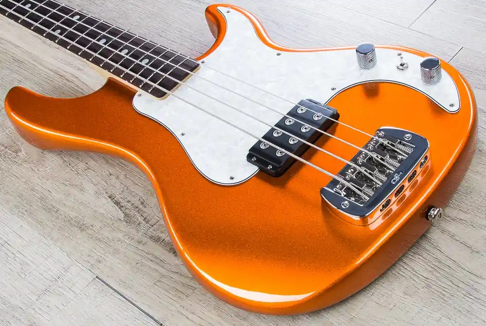 Hassle-Free Returns G&L USA Kiloton Electric Bass, Rosewood Fingerboard, Hard Case - Tangerine Metallic