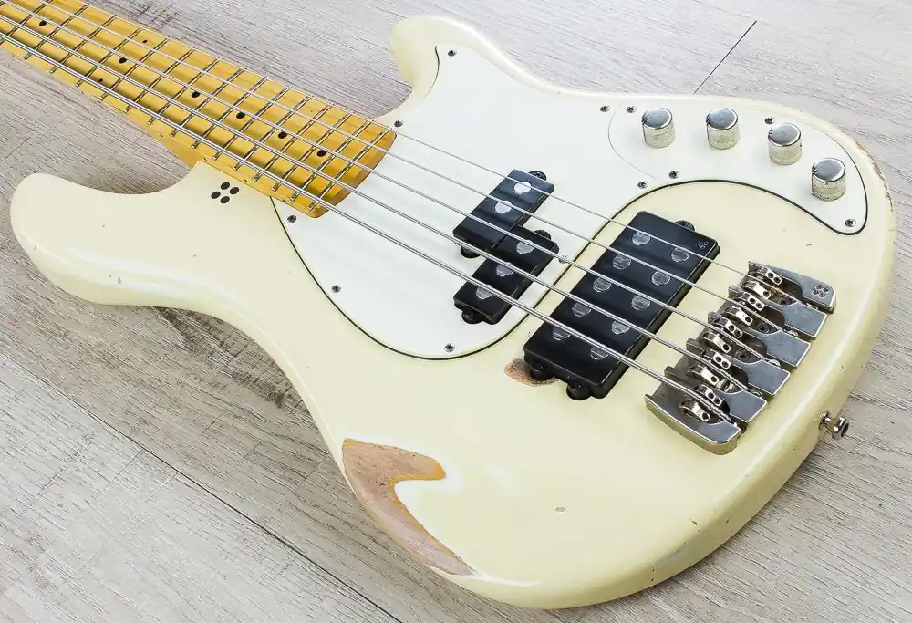 Sandberg California VM-5 5-String Bass, Maple Fretboard, Padded Case - Cream, Hardcore Reserve Aging Finish Secure Checkout