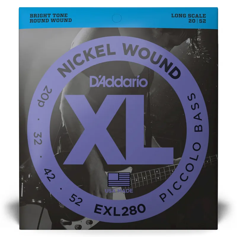D'Addario EXL280 Nickel Wound Piccolo Long Scale Bass Strings (20-52) Bulk Order