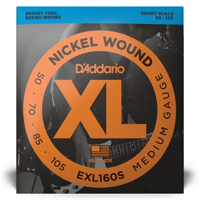 D'Addario EXL160S Nickel Wound Short Scale Medium Bass Guitar Strings (50-105) Today Only