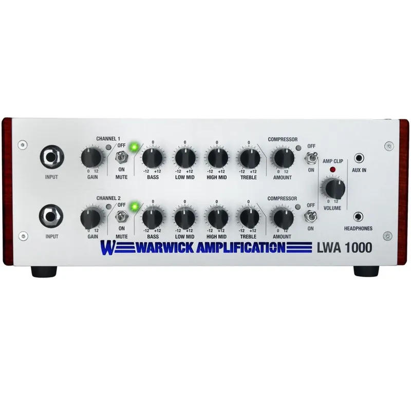 Warwick LWA 1000 Lightweight 1000-Watt Bass Amplifier Head (Silver) Fast Shipping