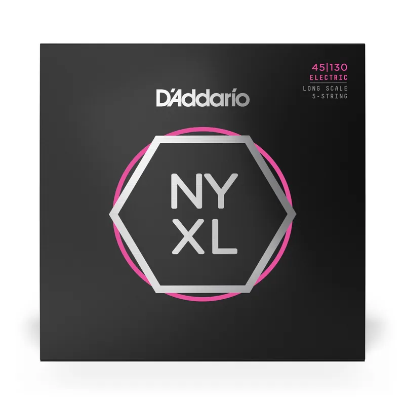 D'Addario NYXL 45130 Long Scale Regular Light 5-String Bass Strings (45-130) Fast Shipping