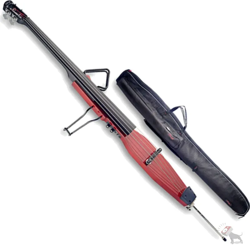 Stagg EDB-3/4 TR Electric Upright Double Bass 3/4 Size Transparent Red Finish with Gigbag Shop Now