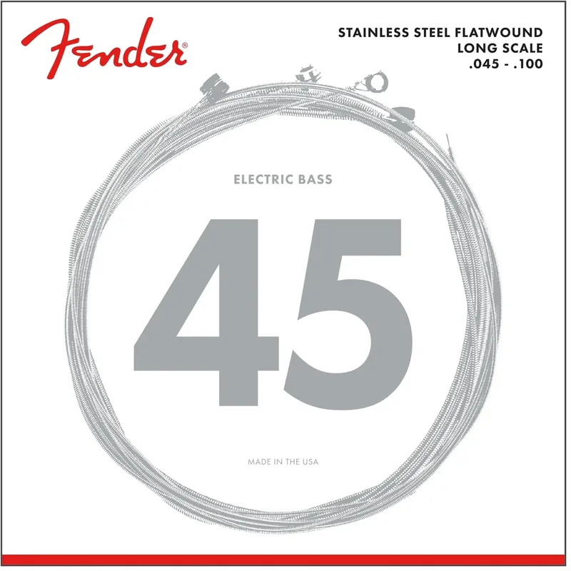 Fender 9050L Stainless Steel Flatwound Long-Scale Bass Strings, Light 45-100 Cheap