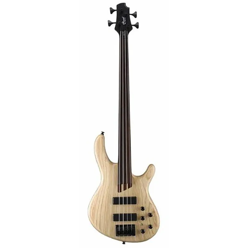 Special Discount Cort B4FL OPN Open Pore Natural Artisan Fretless Bass Guitar