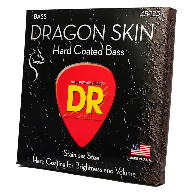 DR DSB5-45 Dragon Skin Medium 5-String Coated Electric Bass Strings (45-125) Big Sale