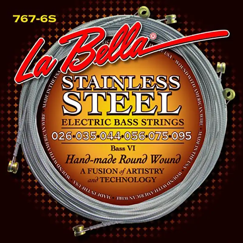 La Bella 767-6S Bass VI Strings, 6-String, Stainless Steel Round Wound (26-95) Reduced Price