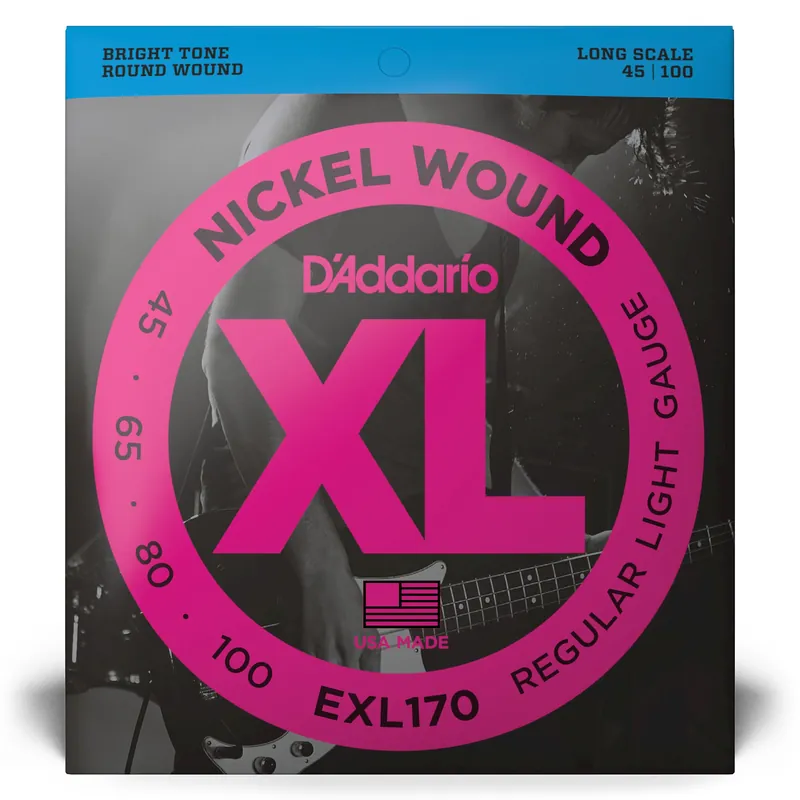 D'Addario EXL170 Nickel Wound Light Bass Strings 45-100 Special Offer