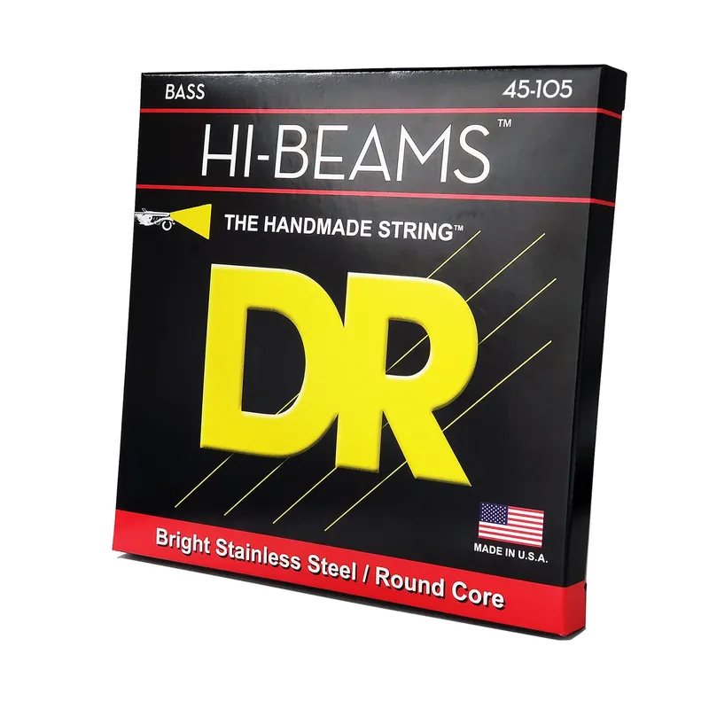 DR Strings Hi-Beam Stainless Steel Bass Strings: Medium 45-105 Latest