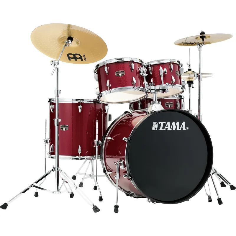 Direct From Factory TAMA IE52C CPM Imperialstar 5-Piece Poplar Drum Set Kit with 14Snare & Cymbals, Candy Apple Mist