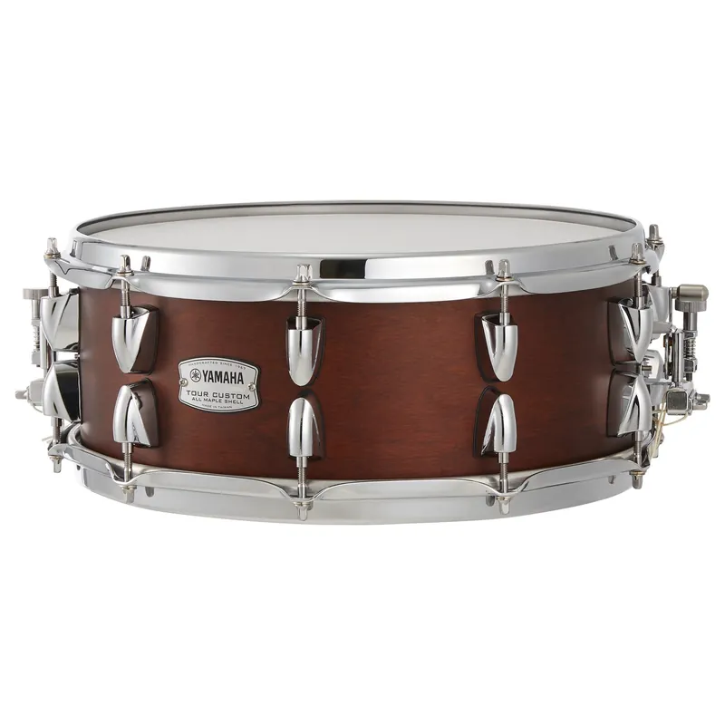 Next Day Delivery Yamaha Drums TMS-1455CHS Tour Custom 5.5x 14Snare Drum, Chocolate Satin