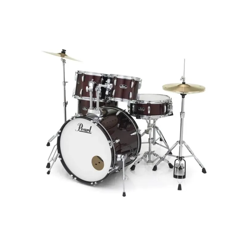 Exclusive Pearl Roadshow RS505C/C 5-Piece Complete Drum Set with Cymbals, Wine Red