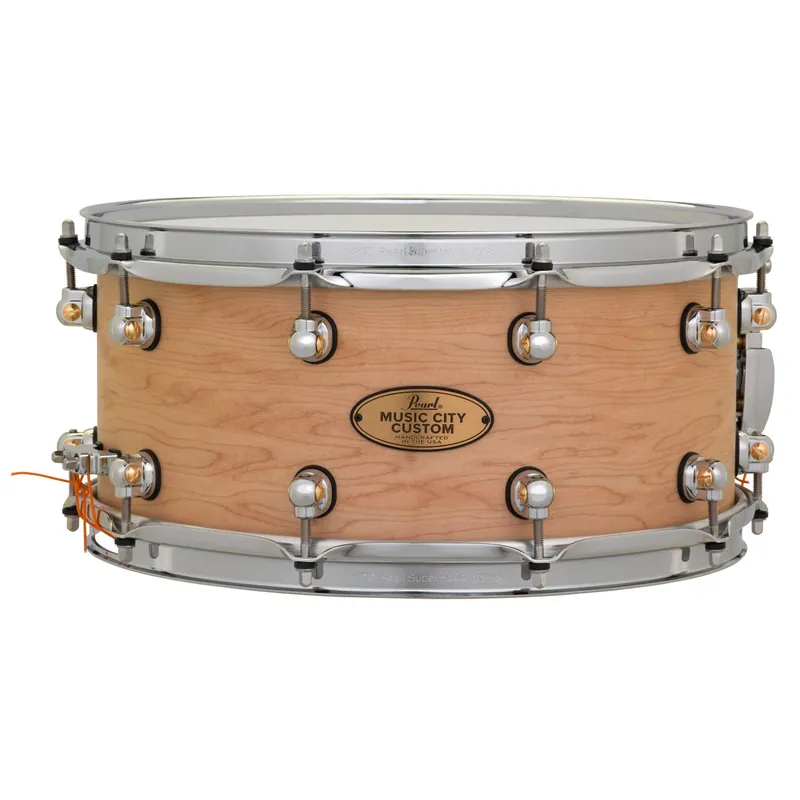 Pearl MCCM1465S/C1000 Music City Custom Solid Shell Maple 14 x6.5Snare Drum in Nashville Natural Hand-Rubbed Finish New Arrival