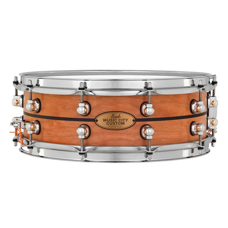 Crafted Pearl MCCC1450S/C1007 Music City Custom Solid Cherry 14 x5Snare Drum w/ Ebony Inlay