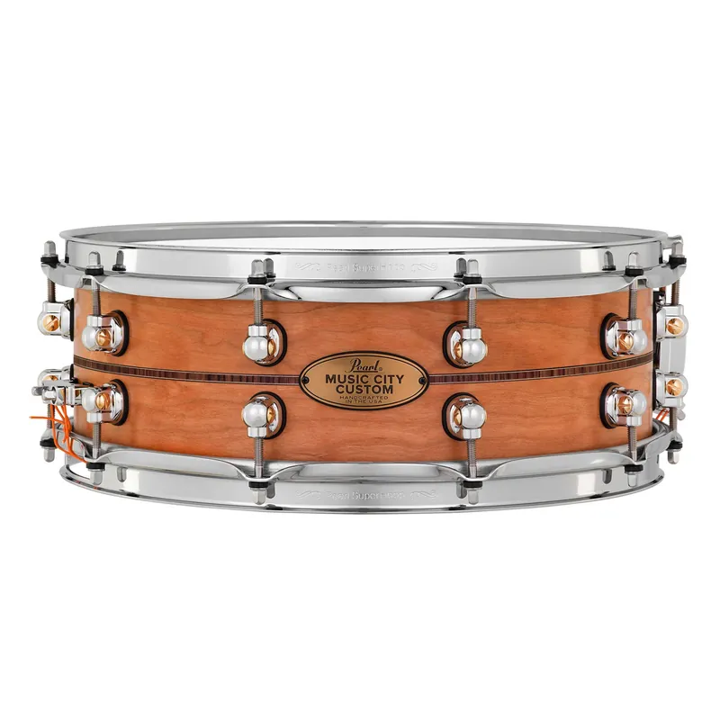 Pearl MCCC1450S/C1001 Music City Custom Solid Cherry 14 x5Snare Drum w/ Kingwood Inlay One Day Deal
