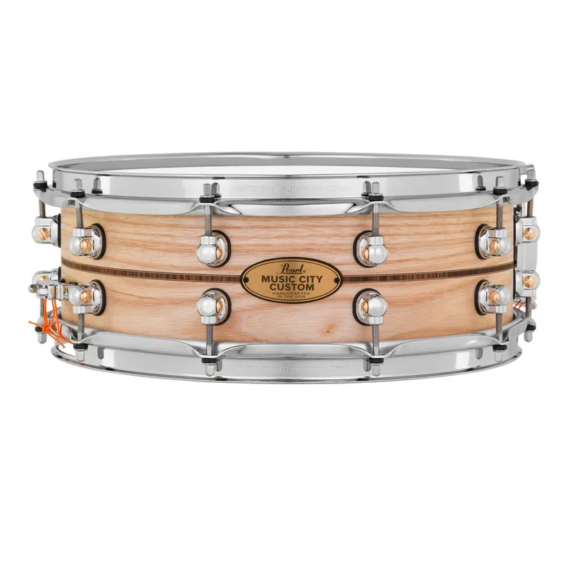 Pearl MCCA1450S/C1001 Music City Custom Solid Ash 14 x5Snare Drum w/ Kingwood Inlay Must Have