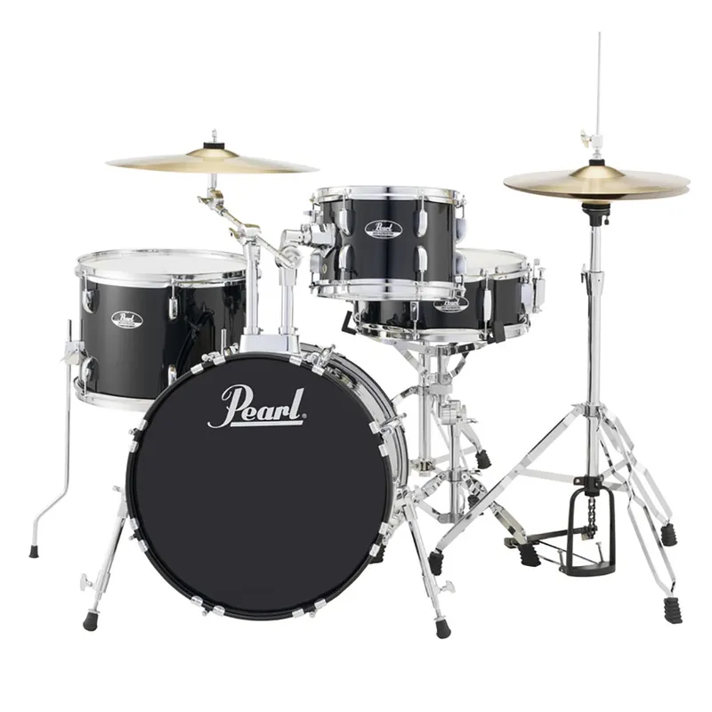 Pearl Drums RS584C/C Roadshow 4pc Drumkit w/ Hardware, Cymbals, Accessories, Jet Black Original