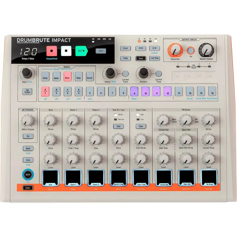Arturia DrumBrute Impact 1984 10-Voice Analog Drum Machine Express Delivery