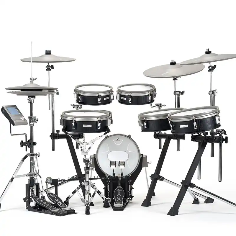 Money Back Guarantee EFNOTE 3X 10-Piece Compact Electronic Drum Set w/ 3x Lambda Tripod Stands