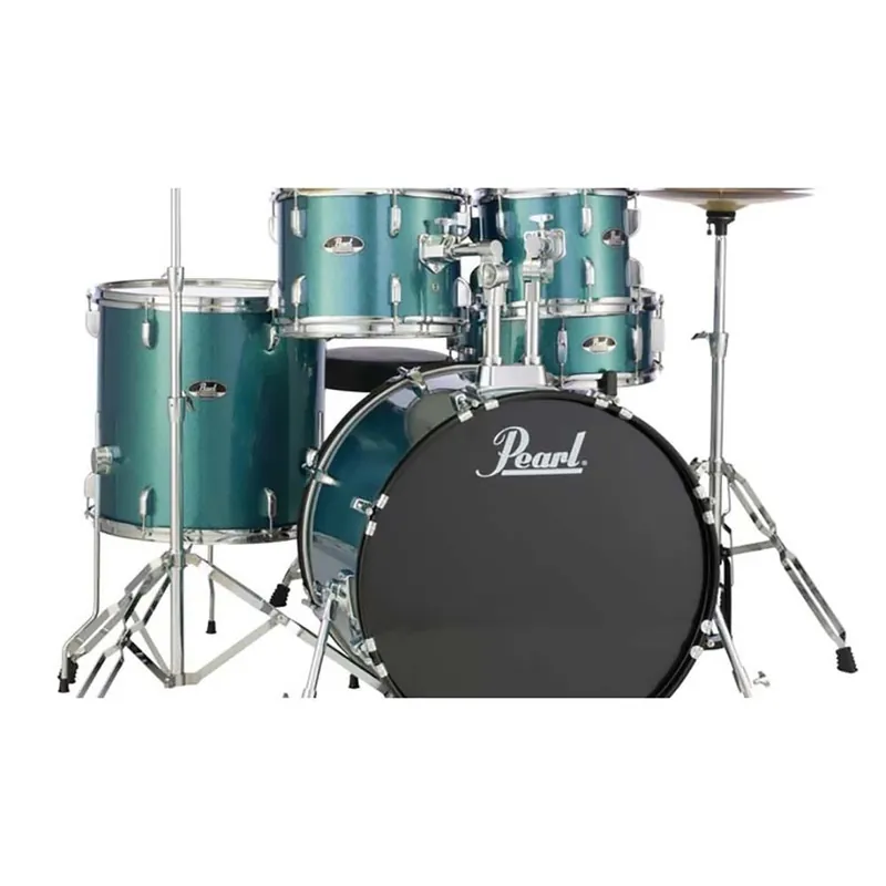 Pearl RS525SC/C 5-Piece Roadshow Drum Kit w/ Hardware and Cymbals, Aqua Blue Glitter Super Sale