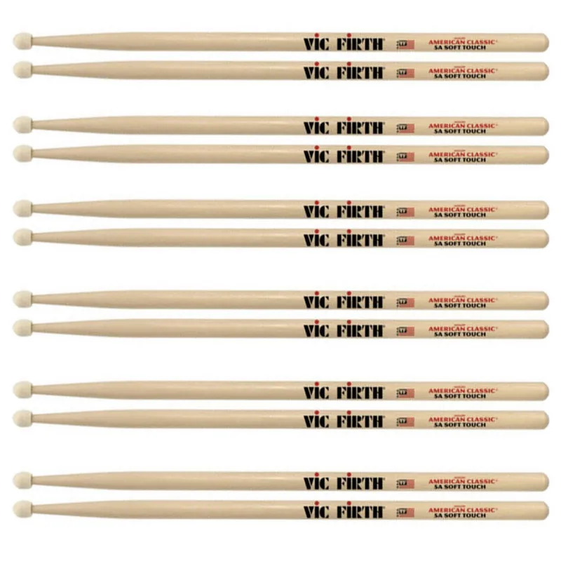 6-Pack Vic Firth 5A American Classic Wood Tip Drum Sticks Shop Now