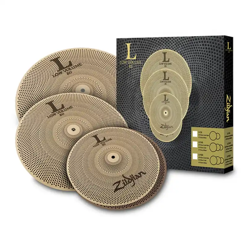 Free Returns Zildjian LV468 L80 Low Volume Cymbal Set W/ 14/16/18Drum Set Drum Kit Cymbal