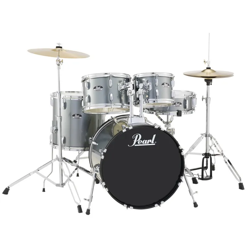 Next Day Delivery Pearl RS505C/706 5-Piece Drum Set / Kit w/ Hardware & Cymbals, Charcoal Metallic