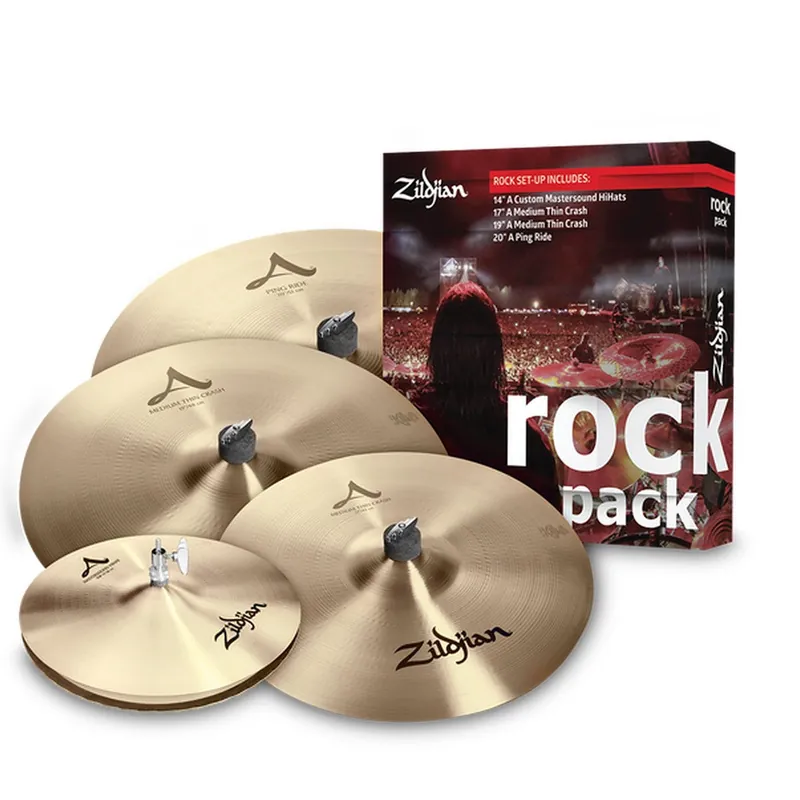 Zildjian A0801R A Zildjian 5-Piece Rock Cymbal Pack, 14/17/19/20 Get Yours