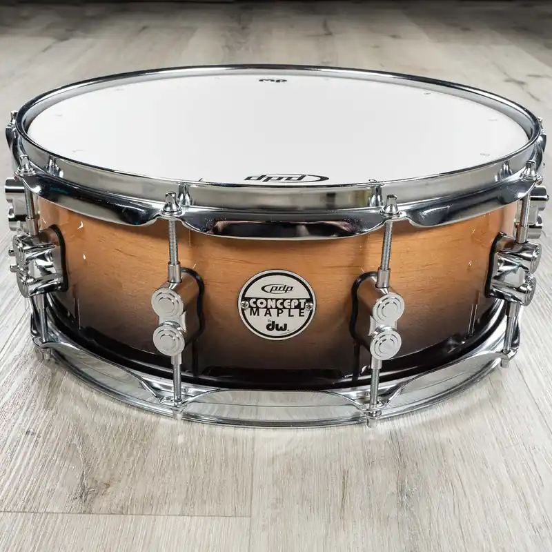 PDP PDCM5514SSNC Concept Maple 5.5x14 Snare Drum, Natural to Charcoal Exclusive Offer