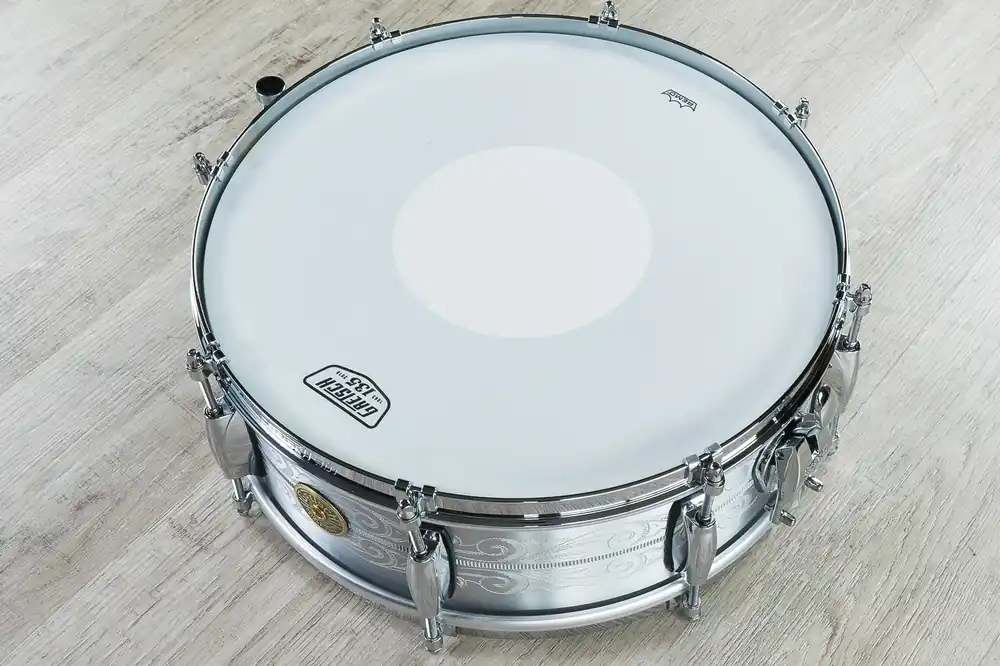 Express Delivery Gretsch 135th Anniversary Aluminum Snare Drum with Carry Bag - 5 x14(S/N: A135-1041)