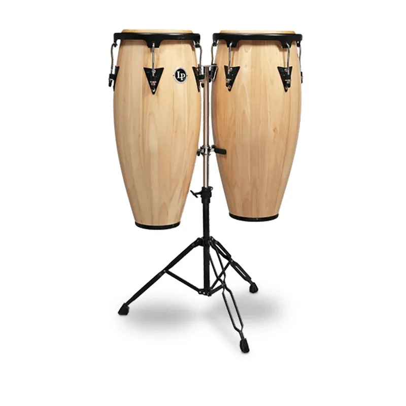 Editor’s Pick LP Latin Percussion LPA646-AW Aspire Series Wood Quinto/Conga Set with Stand, 10/11- Natural