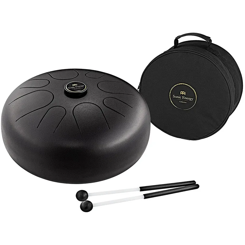 Special Discount Meinl STD1BK Sonic Energy Steel Tongue Drum with Mallets and Bag, Black