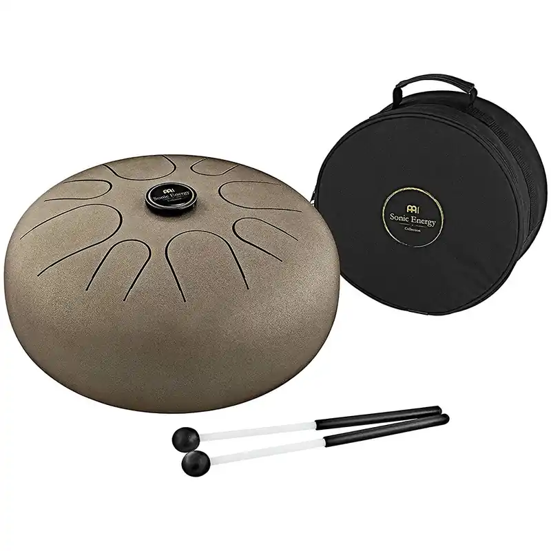 In Demand Meinl STD1VB Sonic Energy Steel Tongue Drum with Mallets and Bag, Vintage Brown