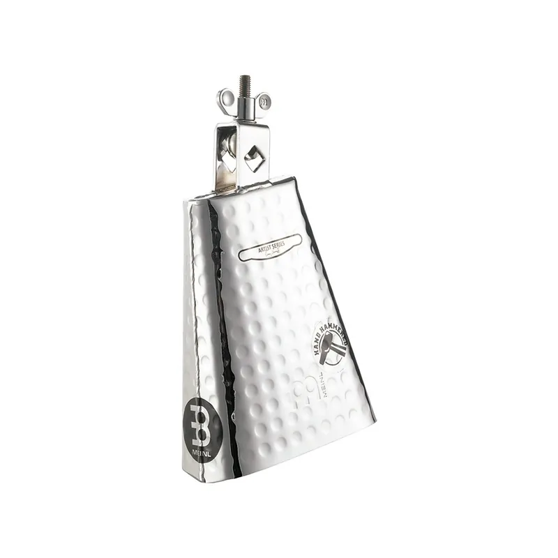 Direct From Factory Meinl Percussion KA625 Artist Series Kenny Aronoff Signature Hand Hammered Steel Cowbell, Chrome Finish - 6.25