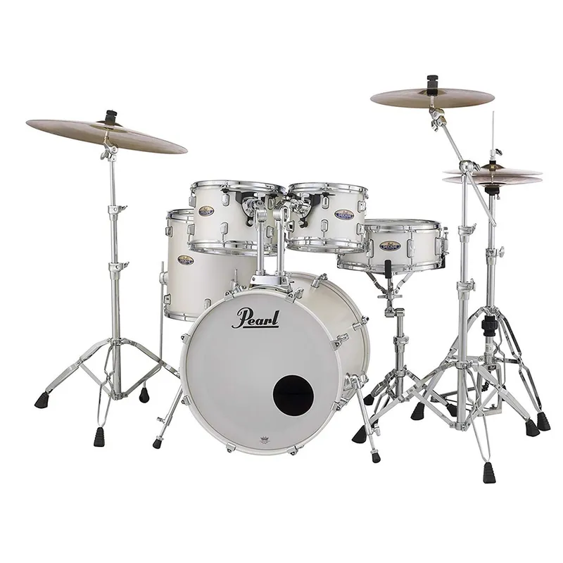 Pearl Drums DMP925SP/C Decade Maple 5pc Drum Kit w/ TH900I Tom Holders, #229 White Satin Pearl Cheap
