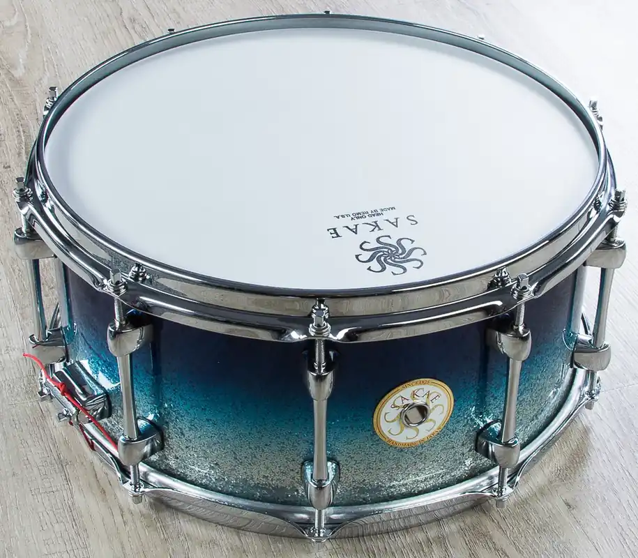 Grab Now Sakae Bubinga Snare Drum - Ocean (6.5x 14 )