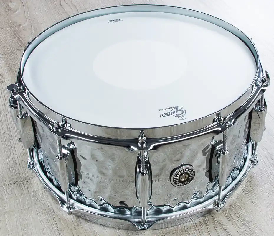 Gretsch USA GB4164HB Brooklyn Hammered Chrome Over Brass Snare Drum (6.5x 14 ) Special Discount