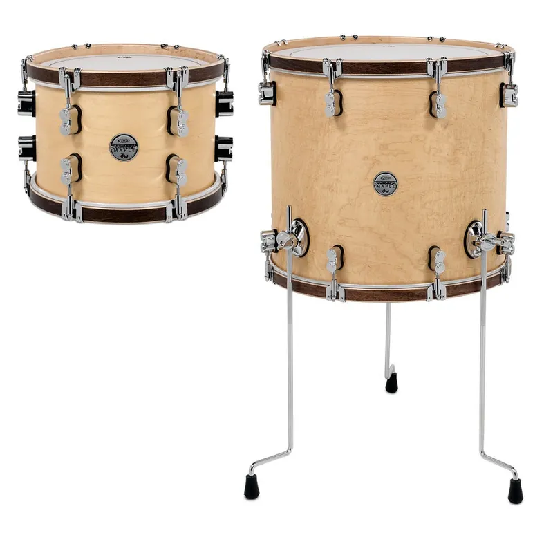 PDP Concept Maple Classic 2-piece Tom Pack - 13Suspended Tom and 16Floor Tom - Natural with Walnut Hoops Super Sale