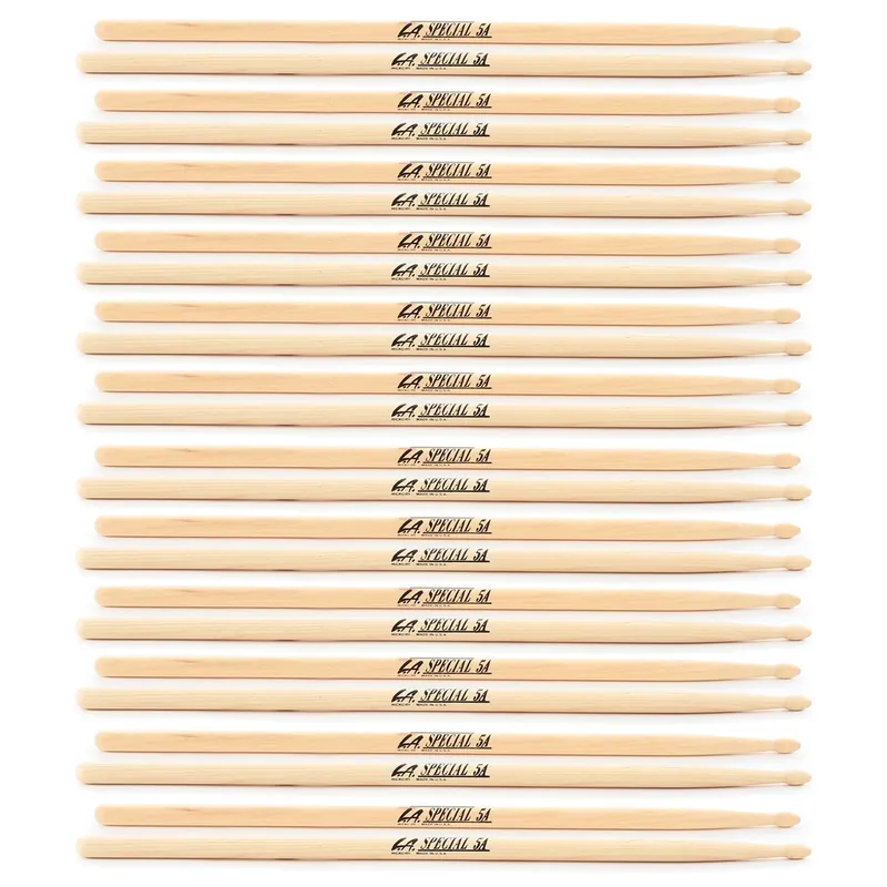 Cheap 12 Pairs of LA Special LA5AW Size 5A Wood Tip Drum Sticks